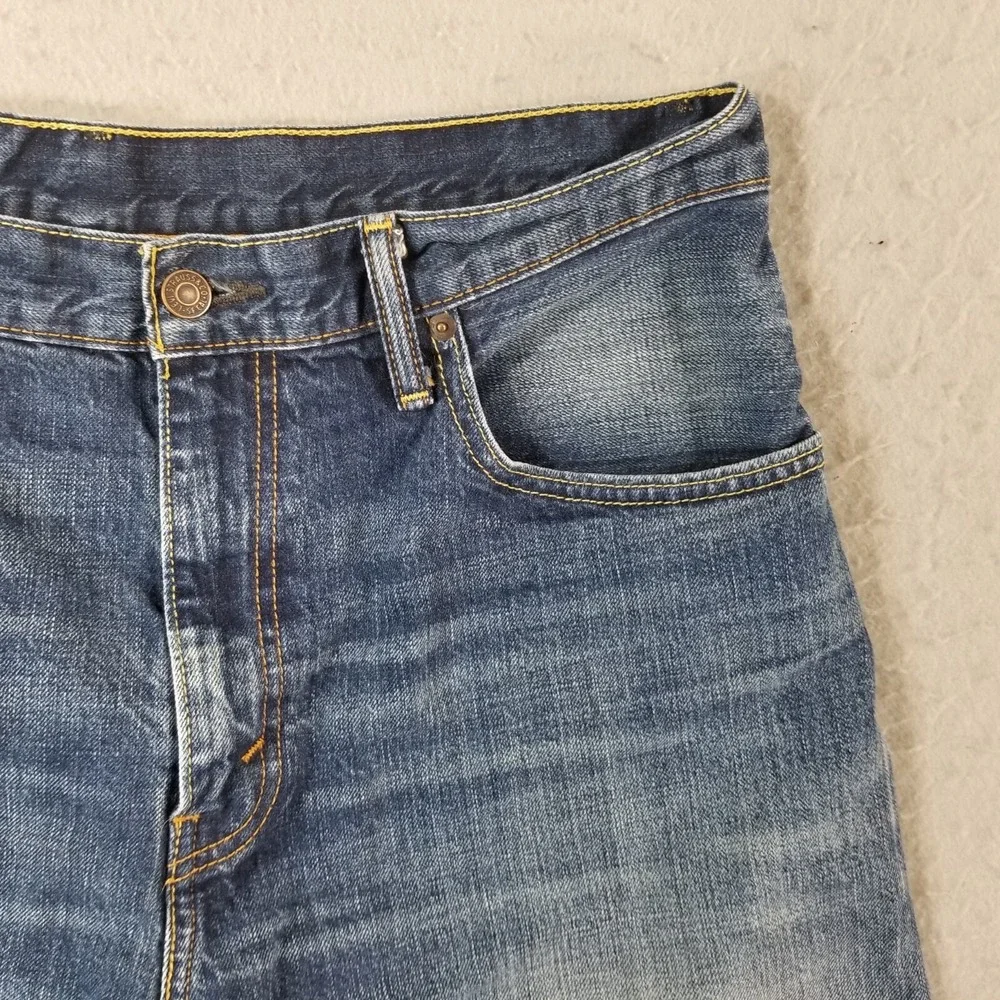 Levi's 569 shorts men's 33x12 relaxed fit blue denim‎ retro